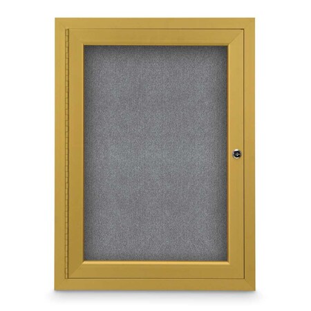 United Visual Products Sliding Door Indoor Enclosed Corkboard, 7 UV9028ACSH-SATIN-KEYLIME